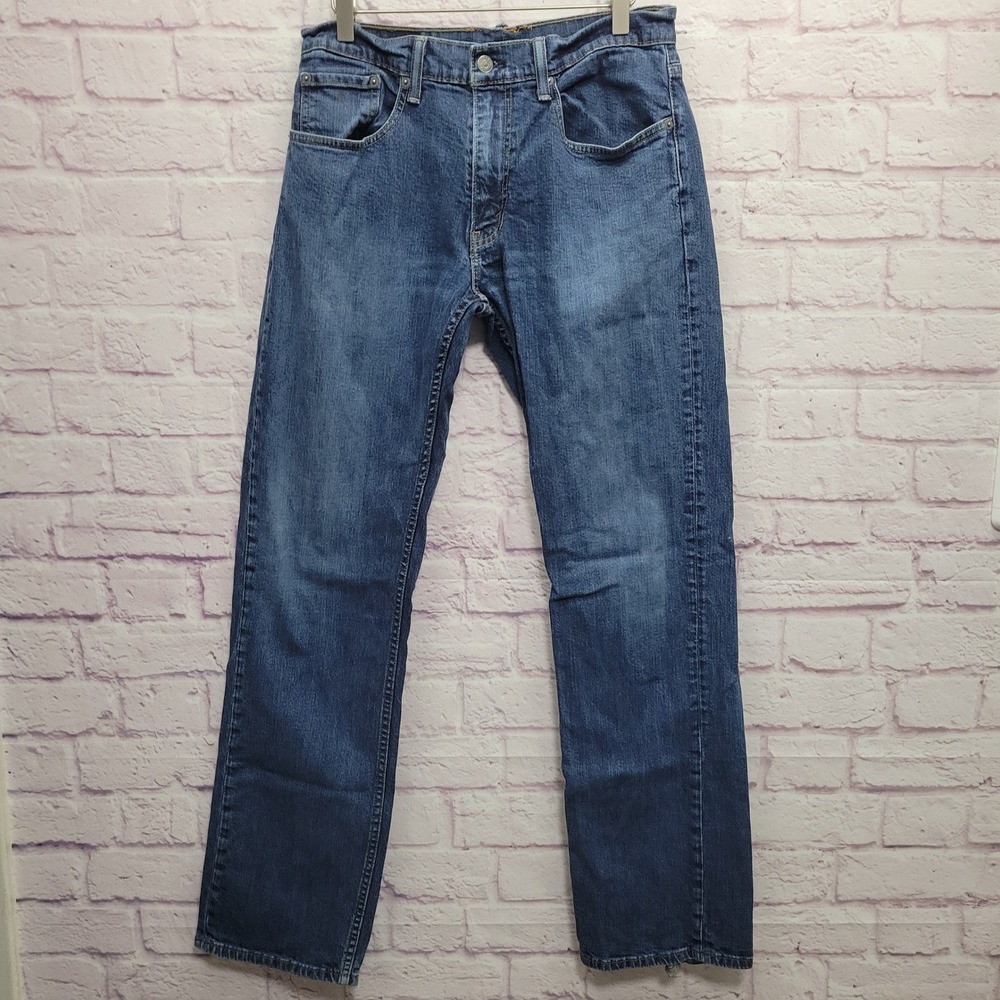 Levis 559 Relaxed Straight Leg Jeans Mens 33x34 Blue Denim Distressed Y2K Retro